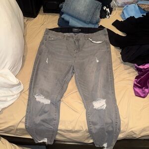 Torrid Gray Distressed Boyfriend Jeans